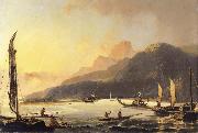 unknow artist A View of Matavai Bay in th Island of Otaheite Tahiti oil painting reproduction